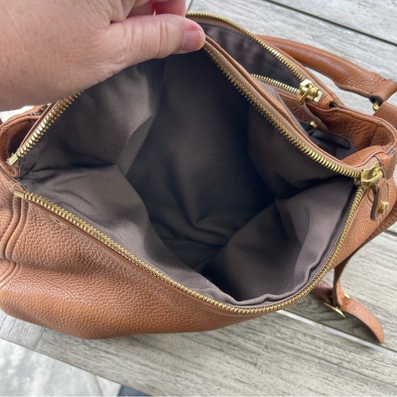 J. Crew Biennial Tan Leather Hobo Crossbody Shoulder Bag - Picture 12 of 12